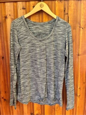 lululemon athletica Women's Long Sleeve Space-Dye Top - Gray/Black